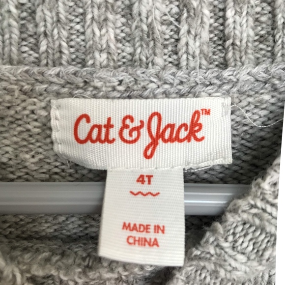 Cat & Jack | Fuzzy Teddy Bear Sweater | Size 4T - Picture 3 of 3